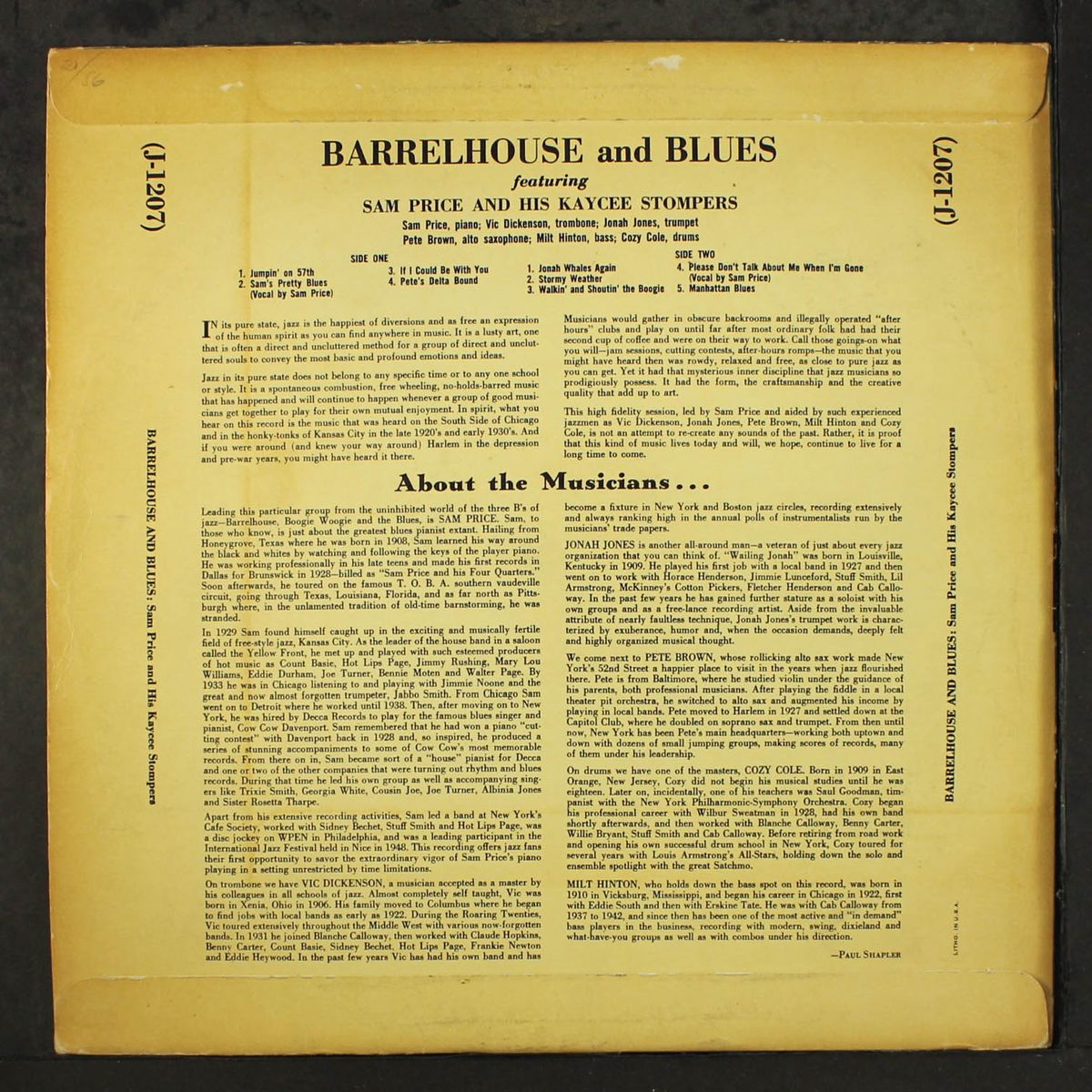 barrelhouse and blues by SAM PRICE