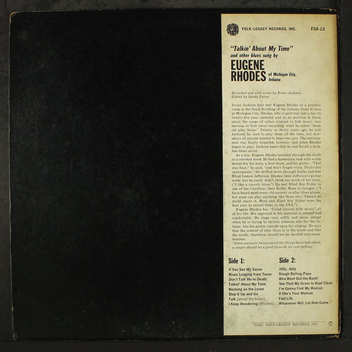 talkin' about my time by EUGENE RHODES