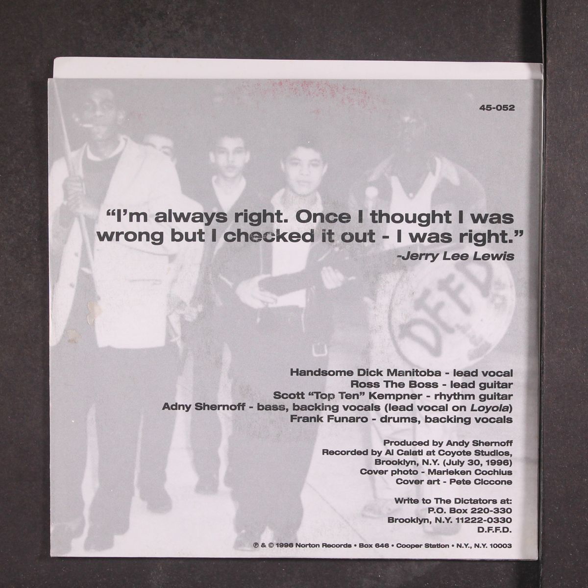 i am right / loyola by DICTATORS