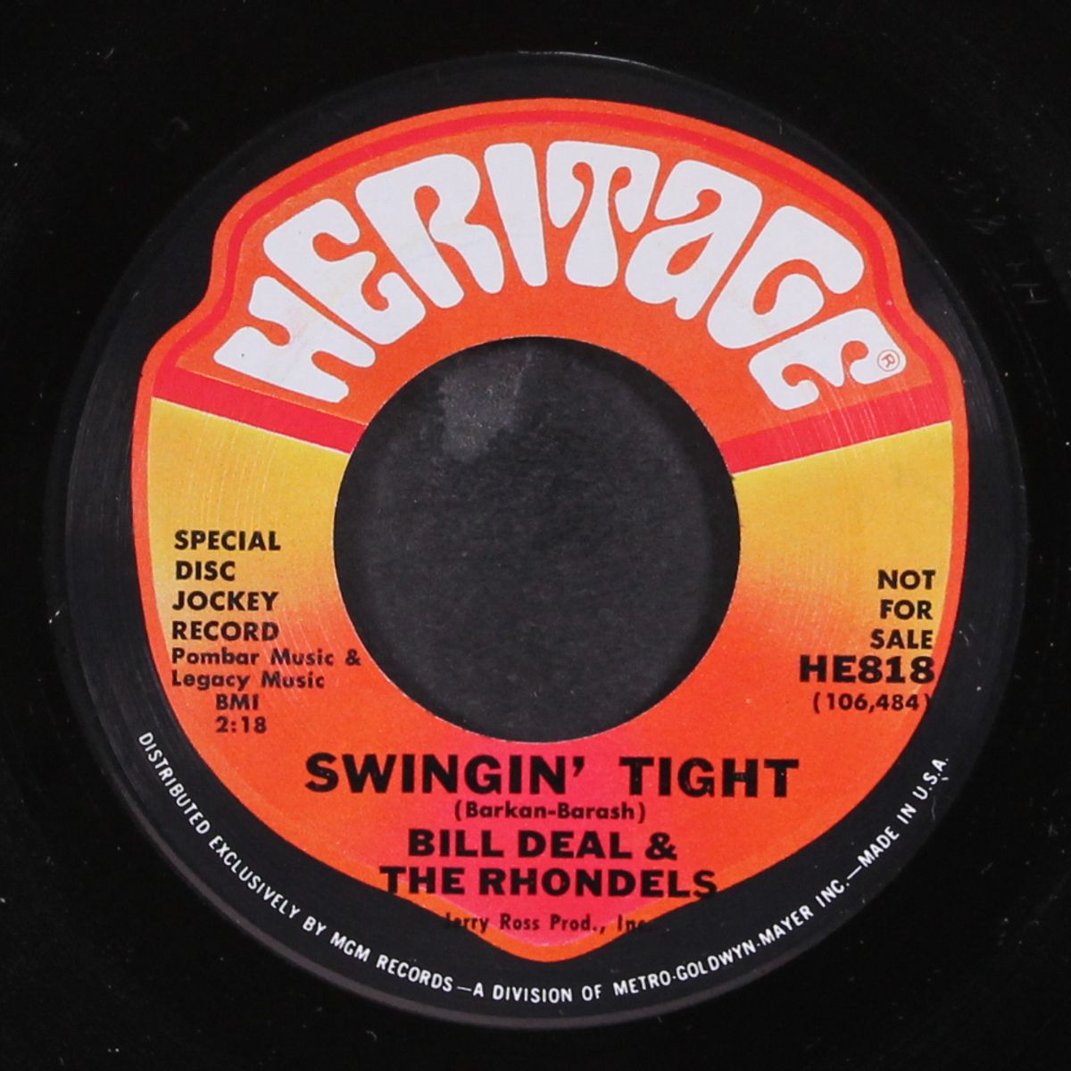 swingin' tight / same by BILL DEAL & RHONDELS
