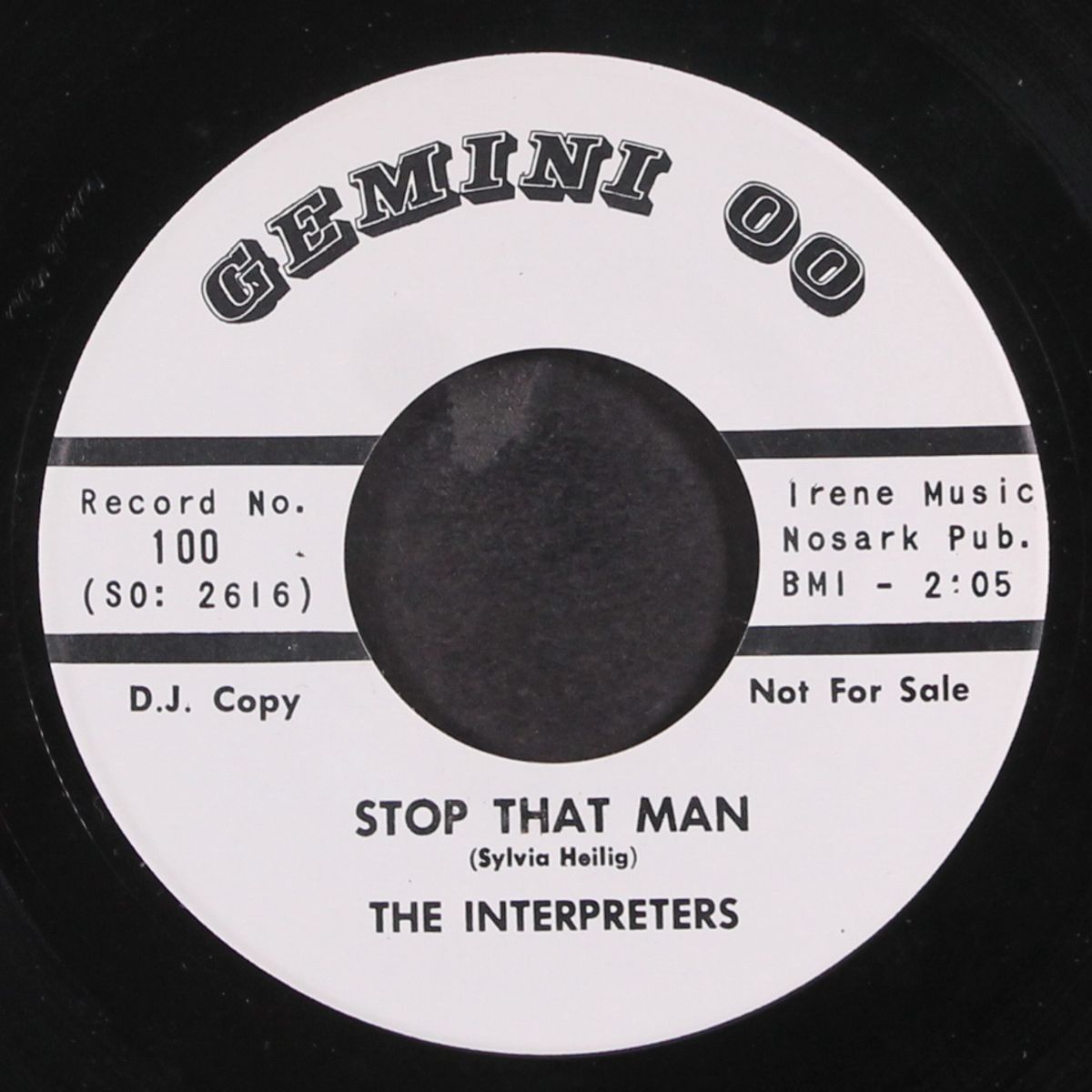 stop that man / i get the message by INTERPRETERS