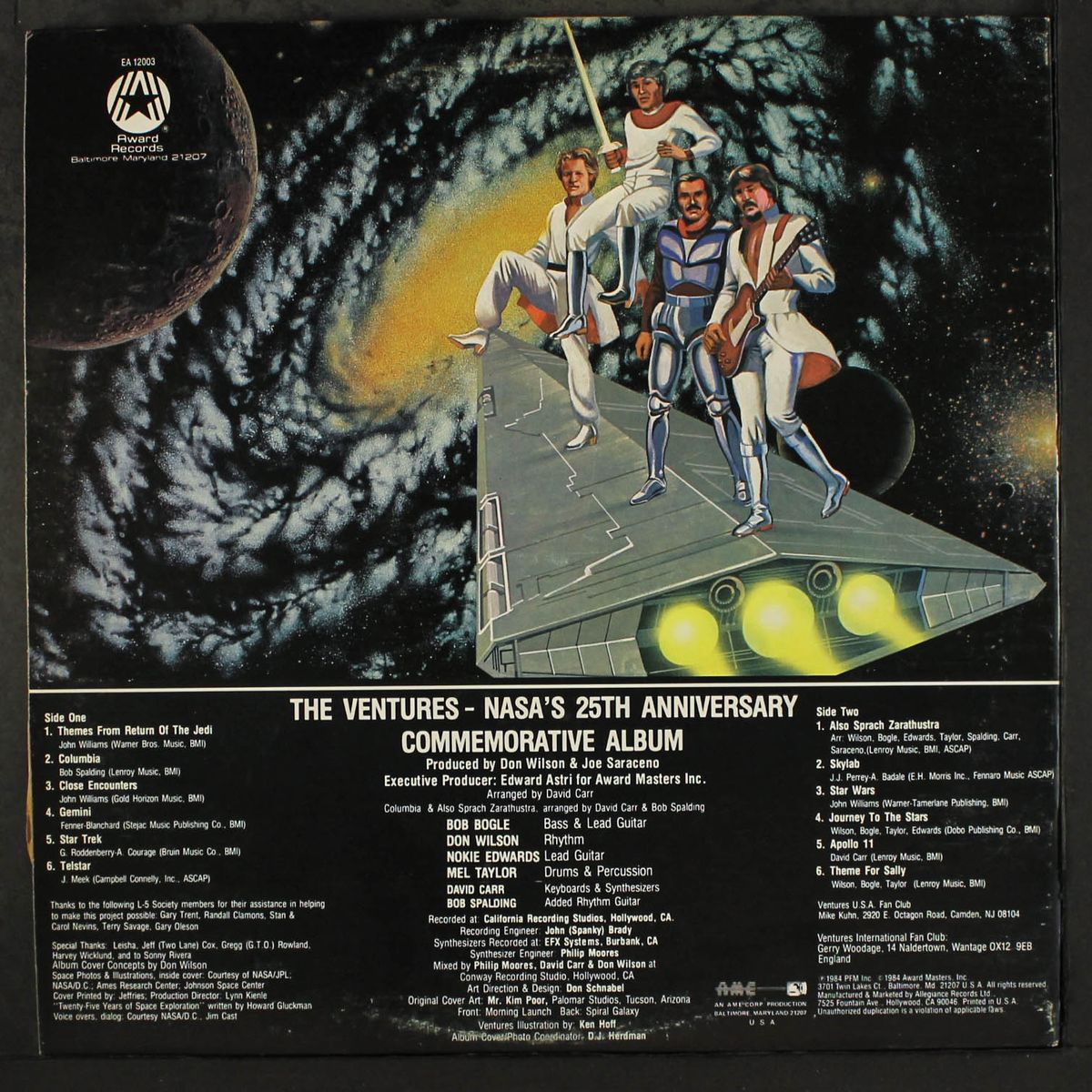 nasa 25th anniversary commemorative lp by VENTURES