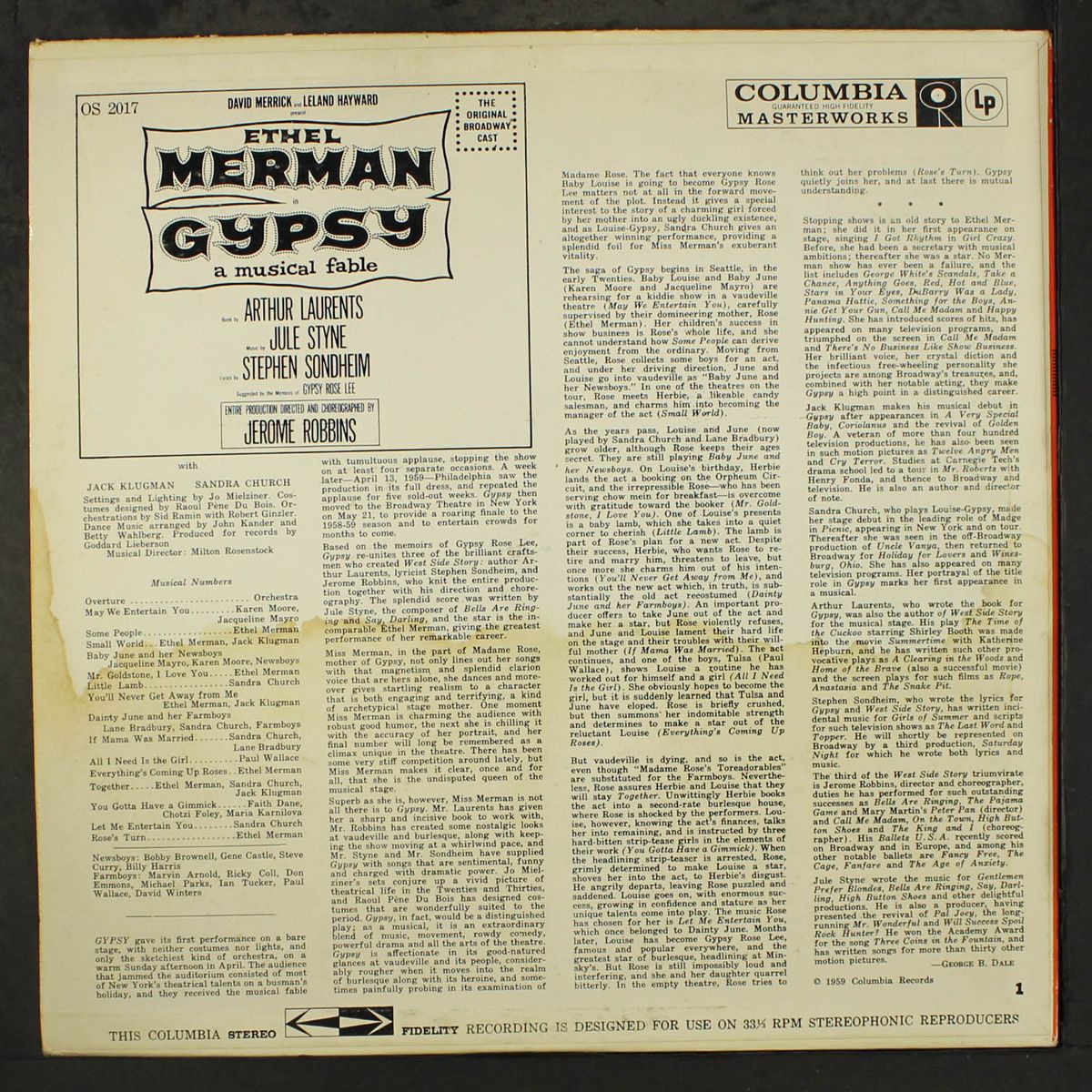 gypsy by ORIGINAL CAST
