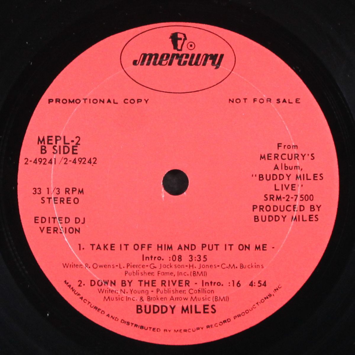 live-special radio edited cuts by BUDDY MILES