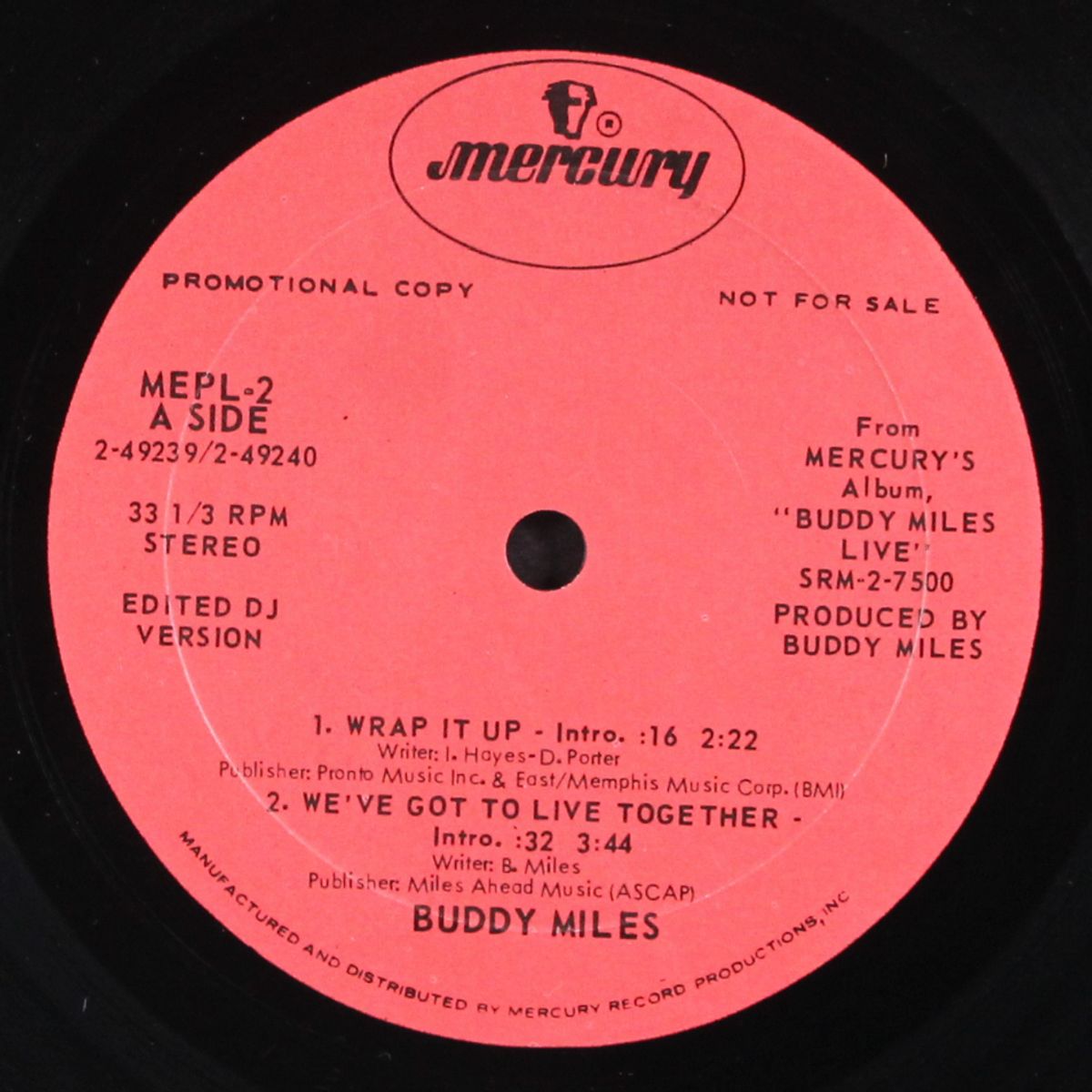 live-special radio edited cuts by BUDDY MILES