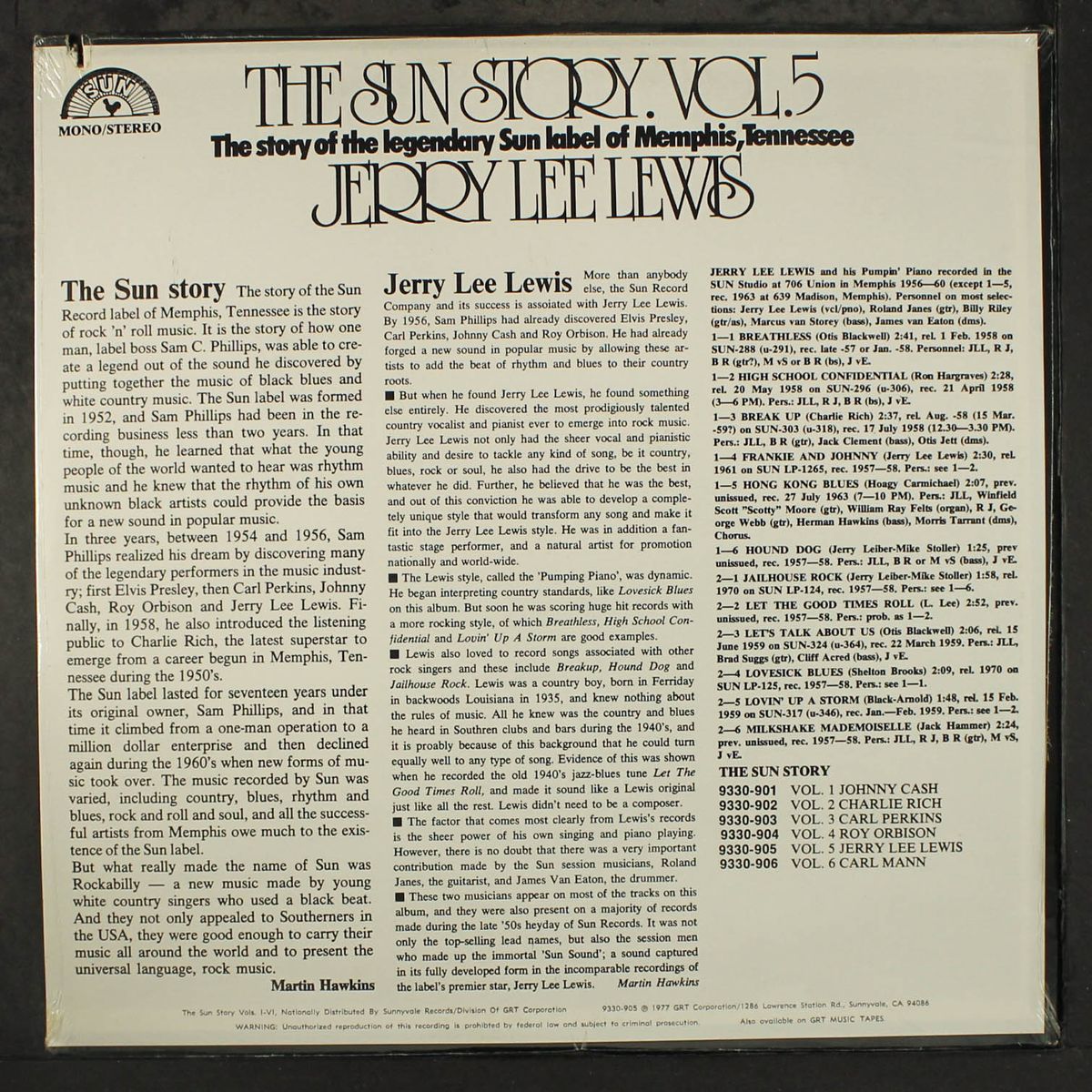 sun story, vol 5 by JERRY LEE LEWIS