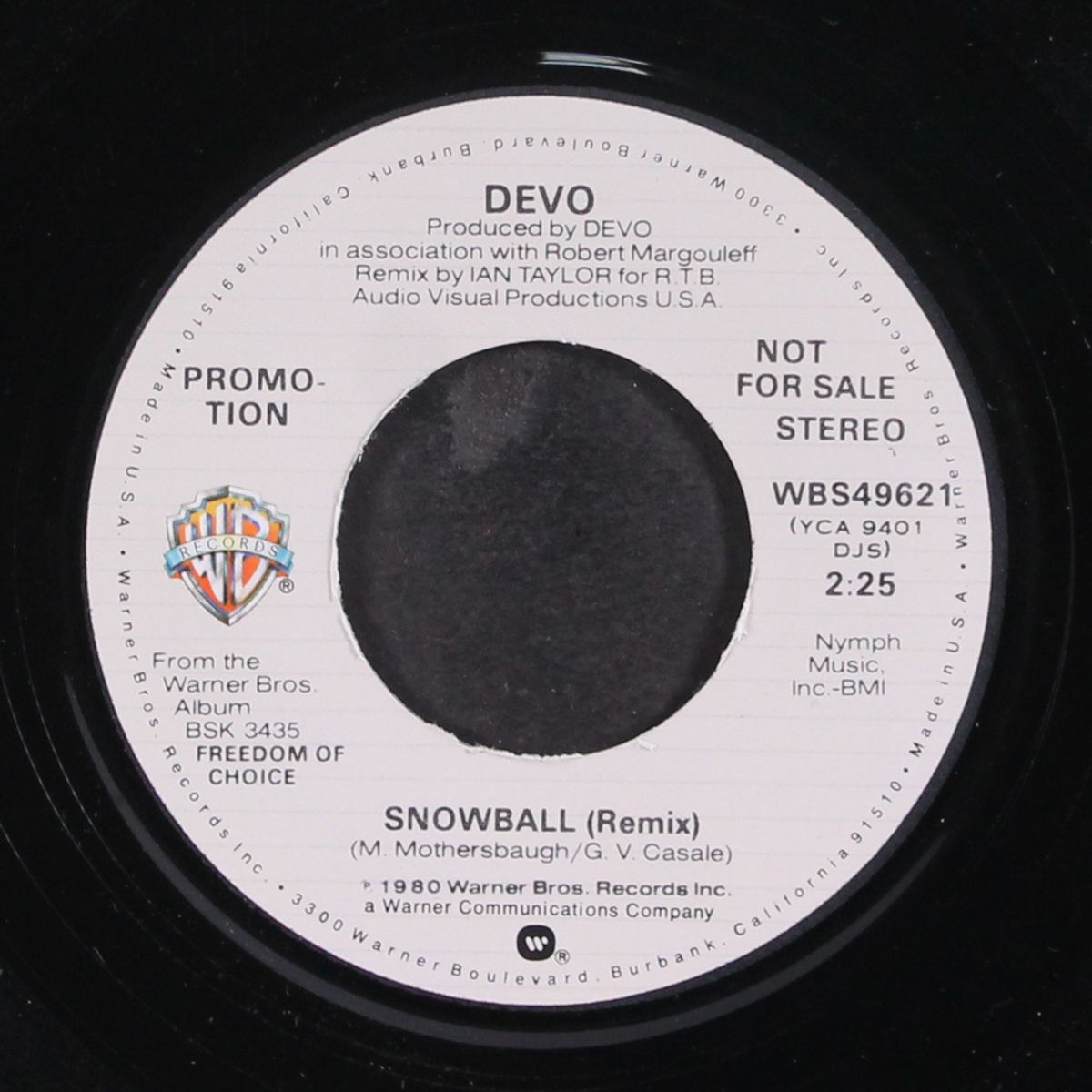 freedom of choice / snowball (remix) by DEVO