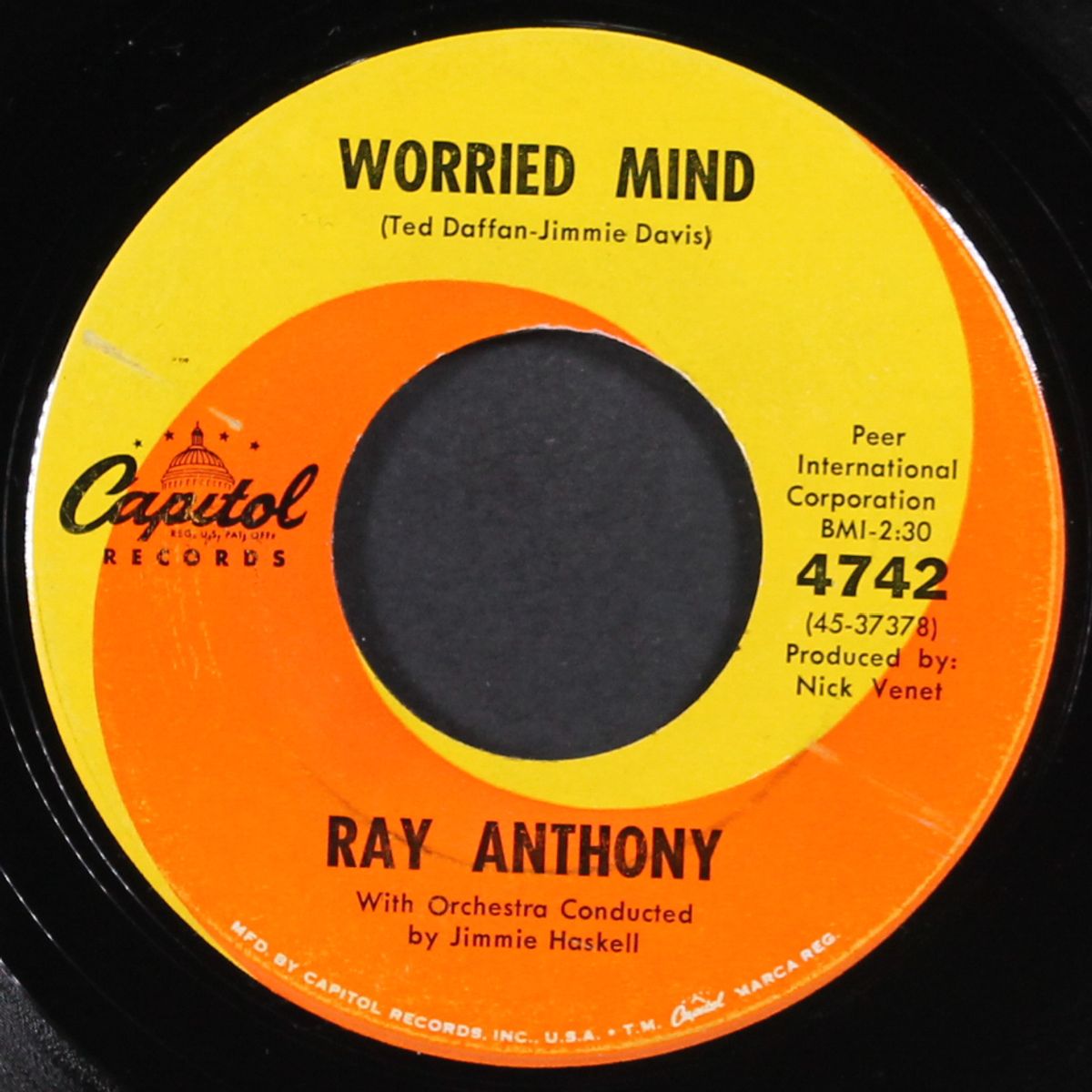 worried mind / al di la by RAY ANTHONY