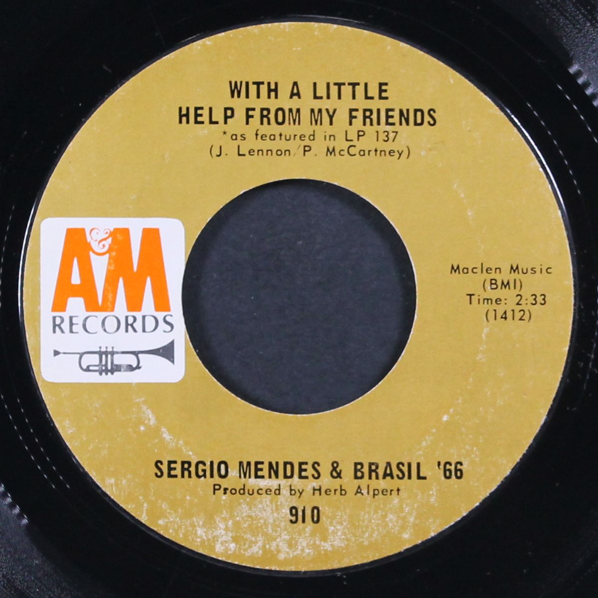with a little help from my friends / look around by SERGIO MENDES & BRASIL '66