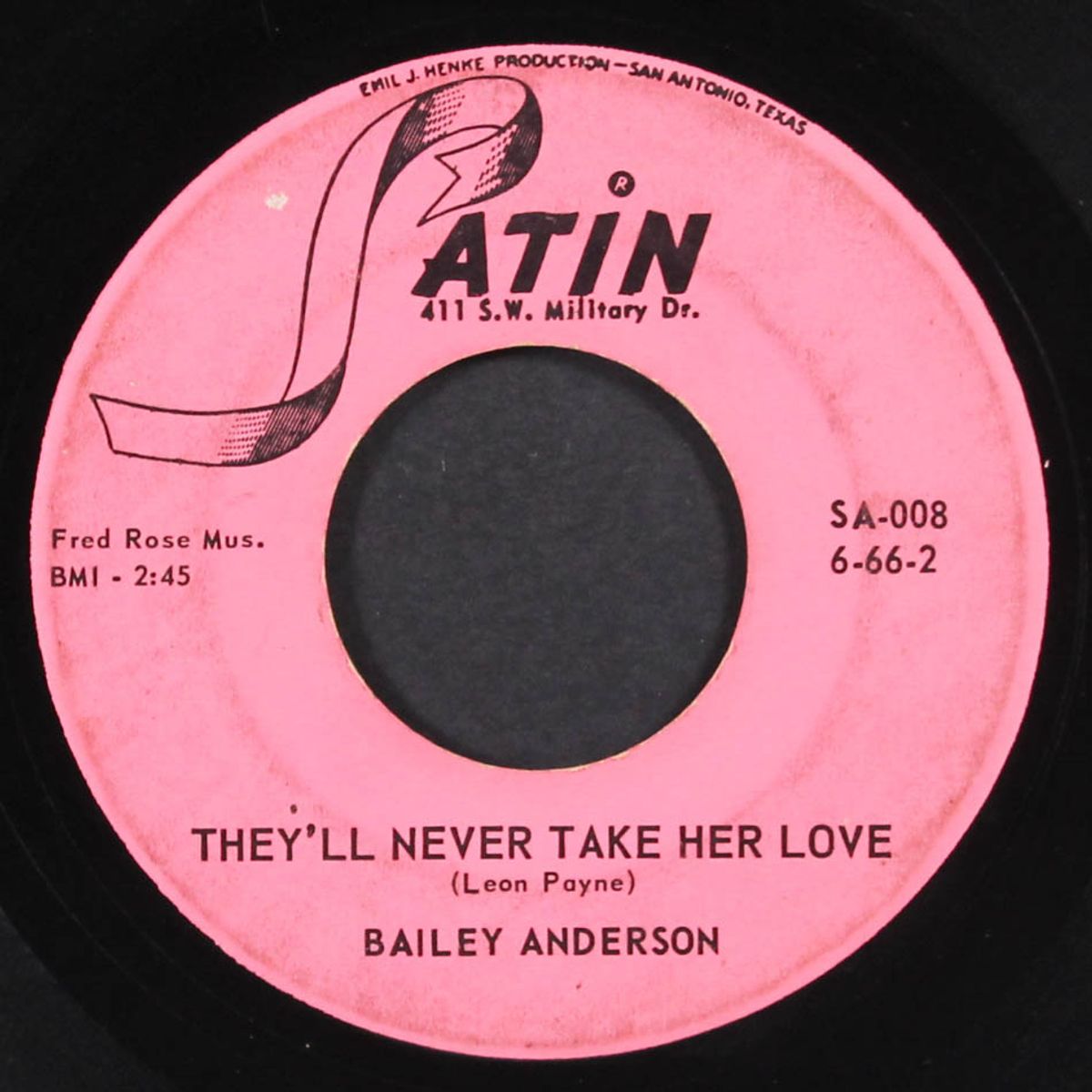 folsom prison blues / they'll never take her love by BAILEY ANDERSON