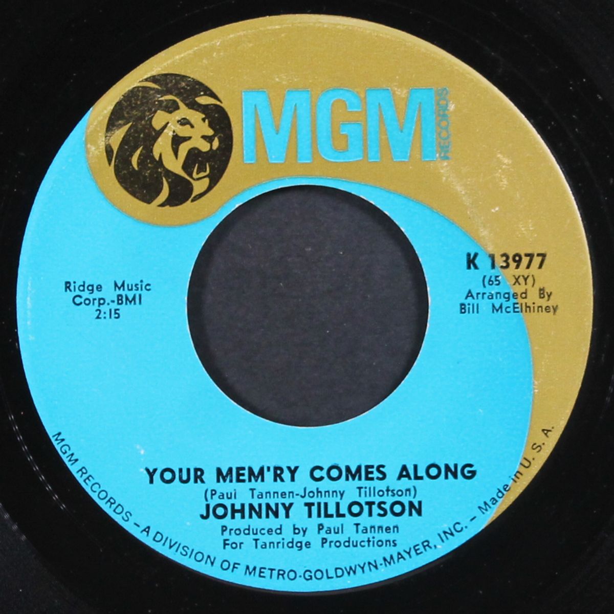 letter to emily by JOHNNY TILLOTSON