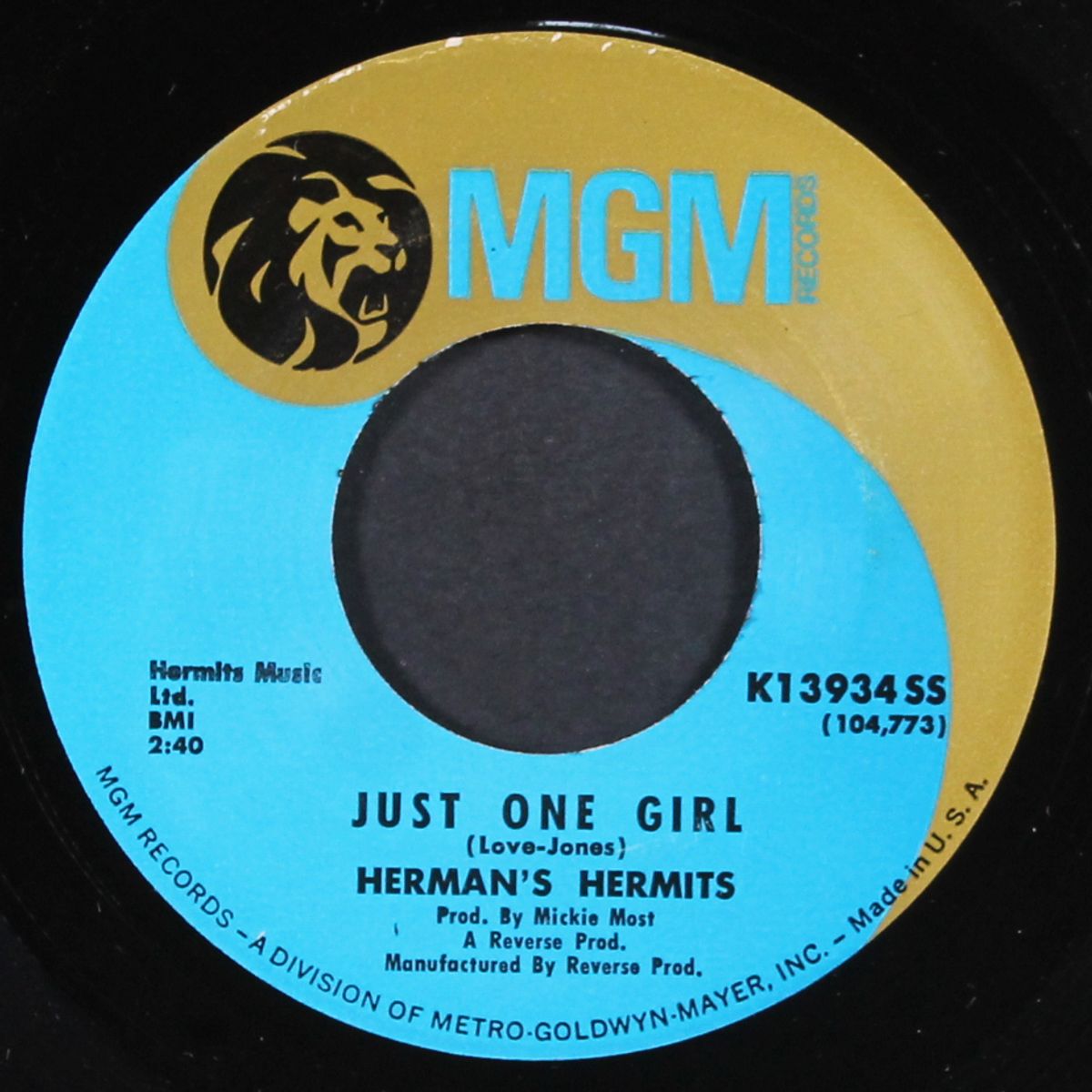 sleepy joe / just one girl by HERMAN'S HERMITS