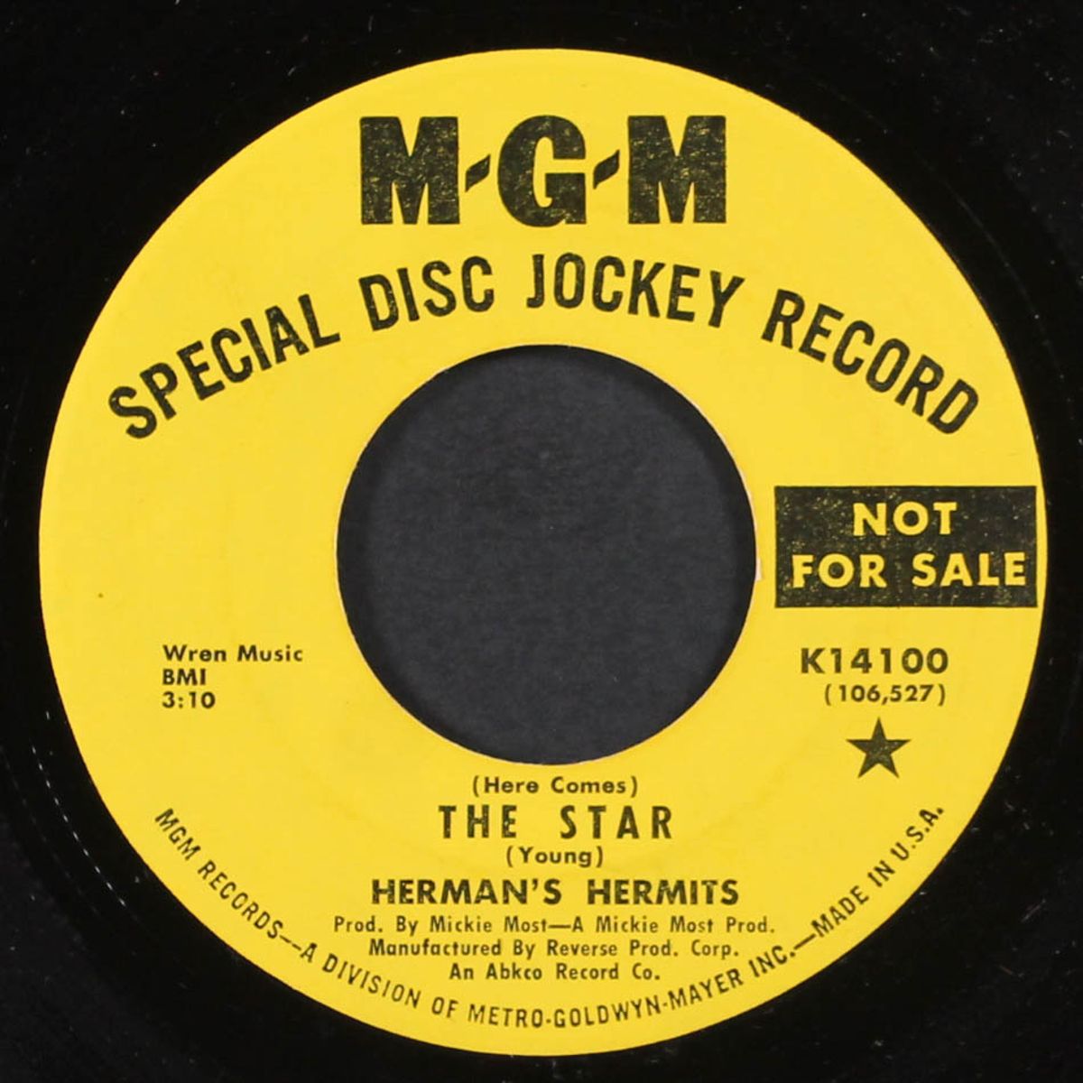 (here comes) the star / it's alright now by HERMAN'S HERMITS