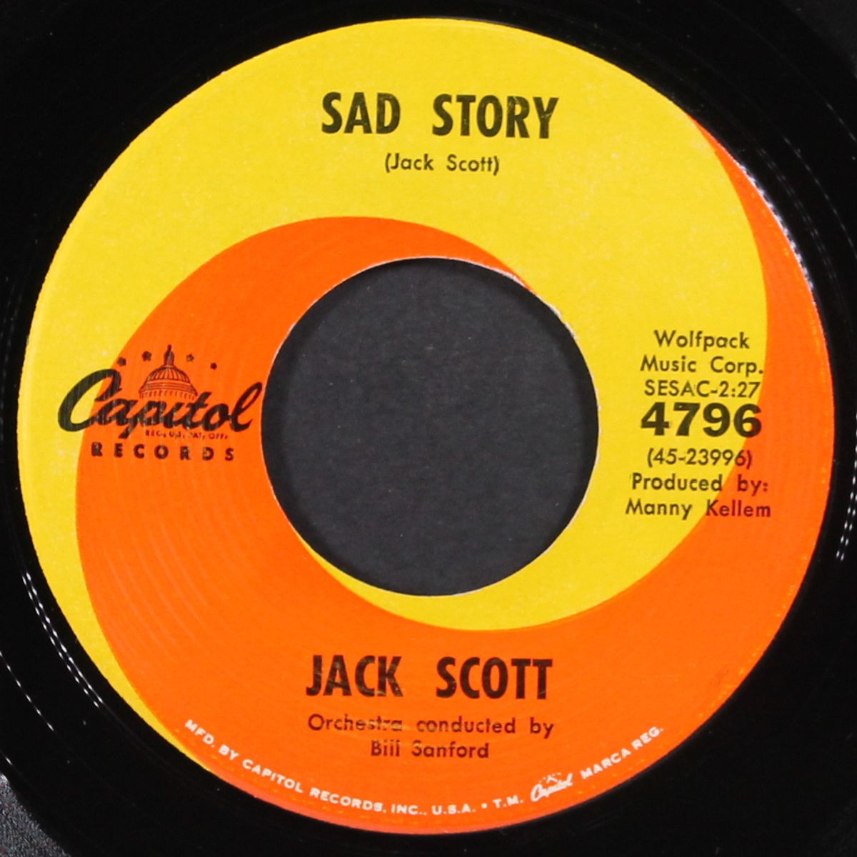 sad story / i can't hold your letters by JACK SCOTT