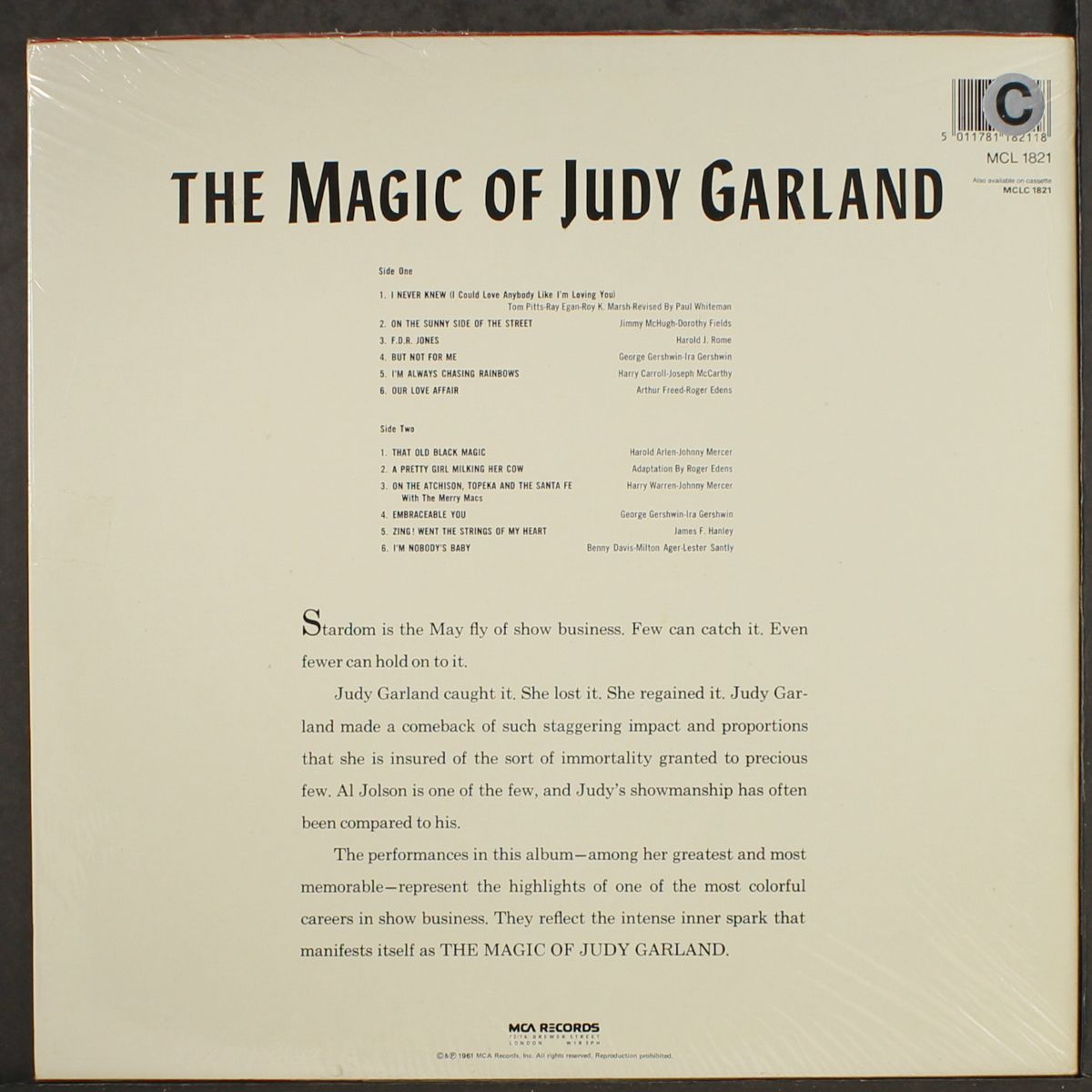 the magic of by JUDY GARLAND
