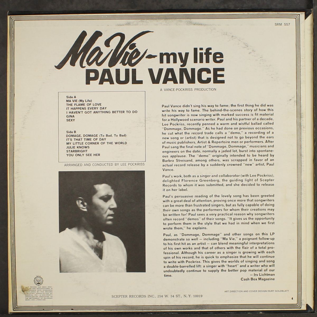 ma vie - my life by PAUL VANCE