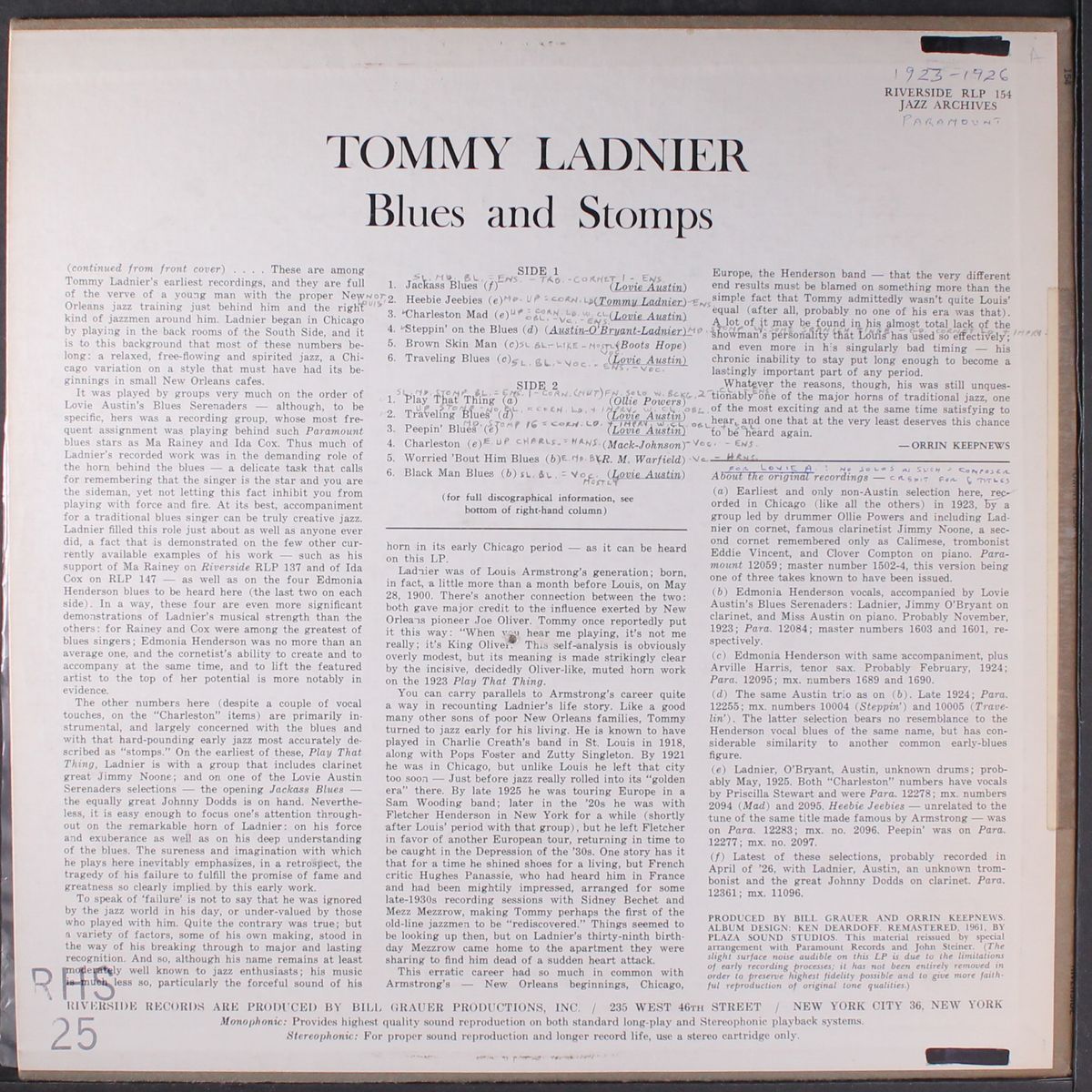 blues & stomps by TOMMY LADNIER