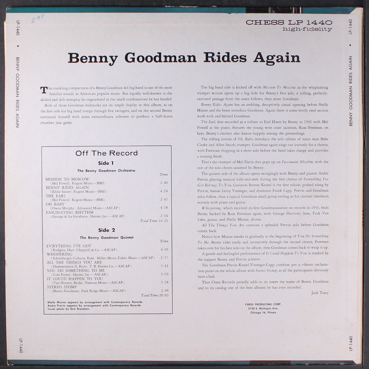 benny rides again! by BENNY GOODMAN