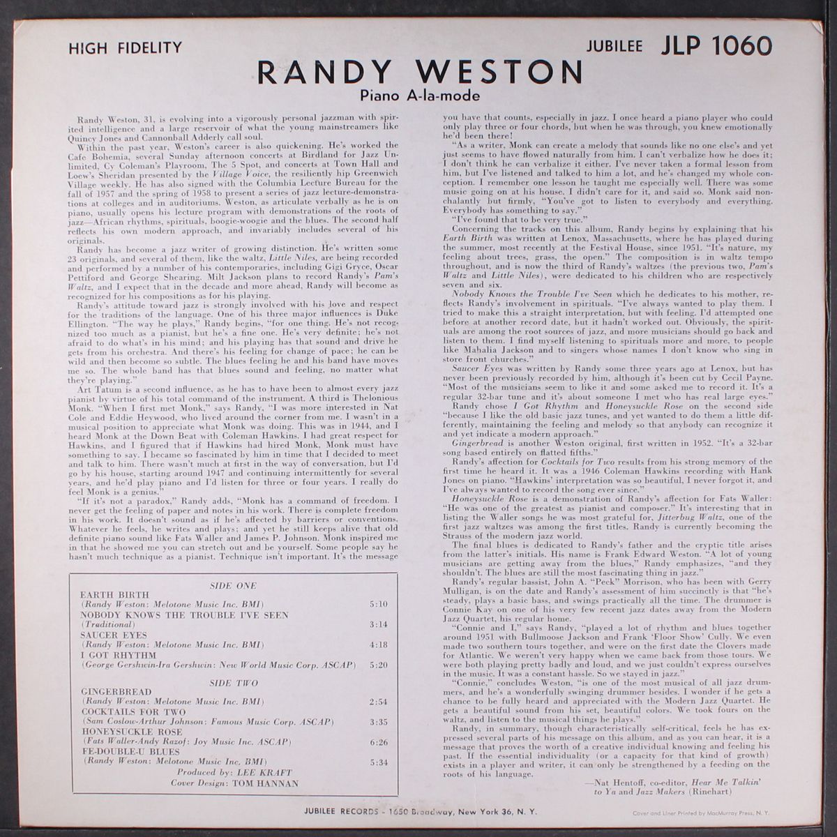 piano a-la-mode by RANDY WESTON