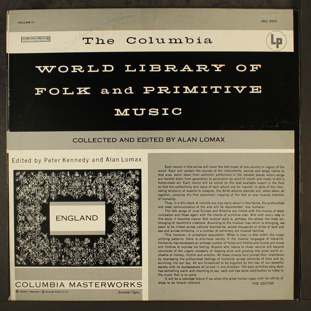 world library of folk & primitive music; england by VARIOUS