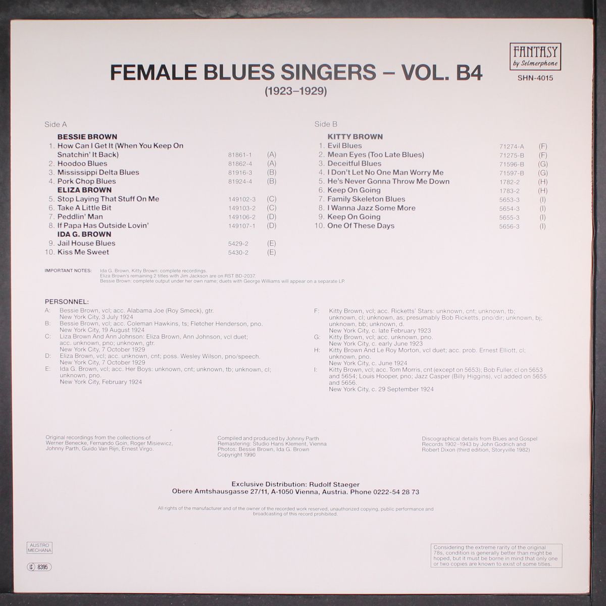 female blues singers, vol. b4 by VARIOUS