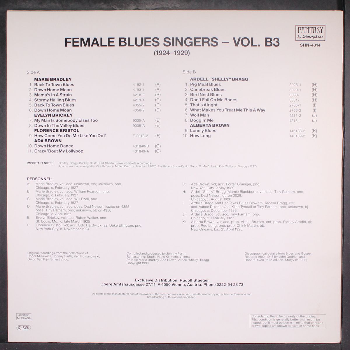 female blues singers, vol. b3 by VARIOUS