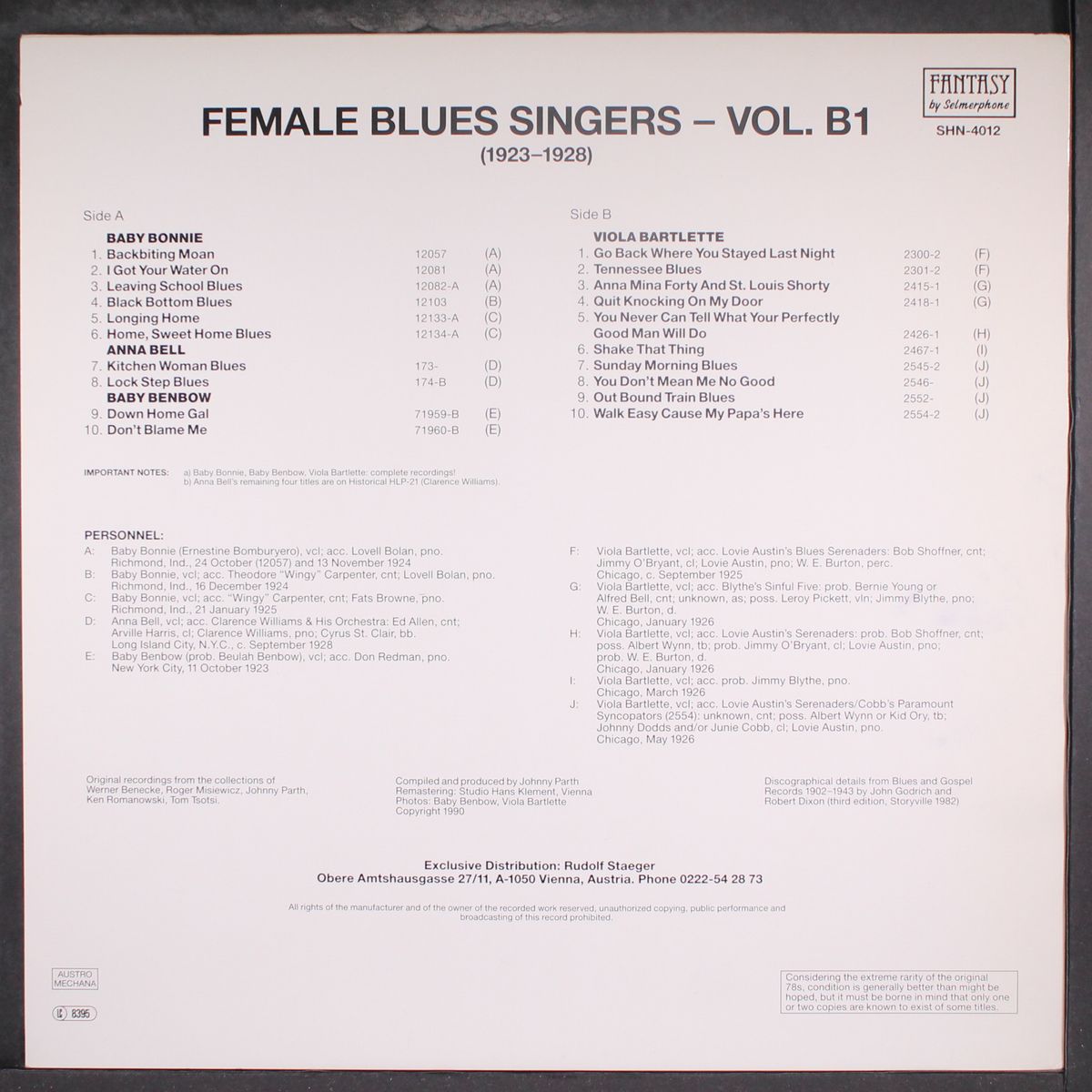 female blues singers, vol. b1 by VARIOUS