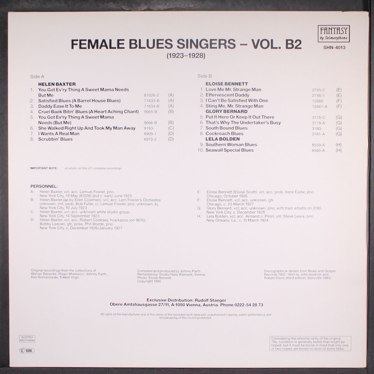 female blues singers, vol. b2 by VARIOUS