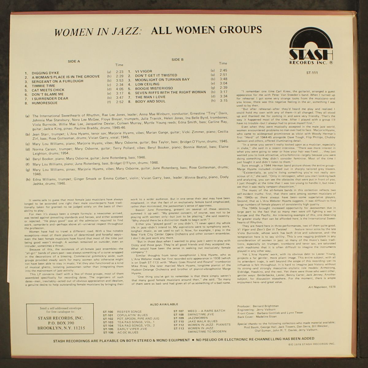 women in jazz: all women groups, vol. 1 by VARIOUS