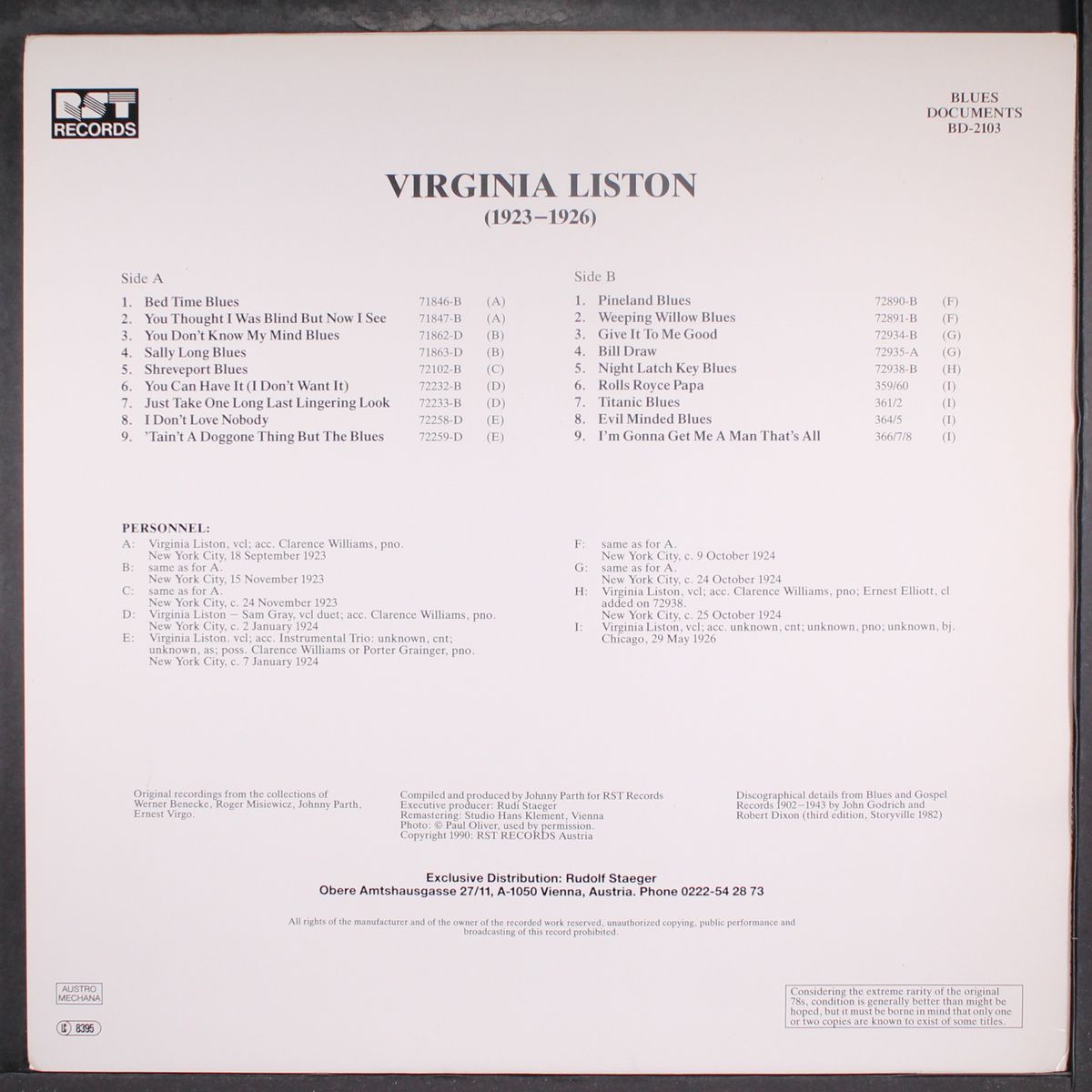 1923-1926 by VIRGINIA LISTON