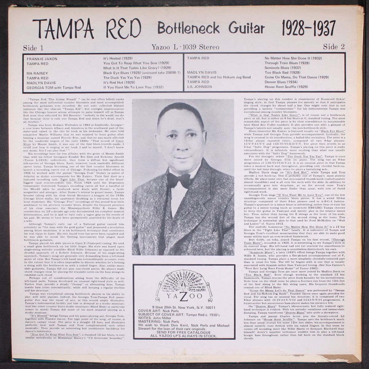 bottleneck guitar, 1928-1937 by TAMPA RED