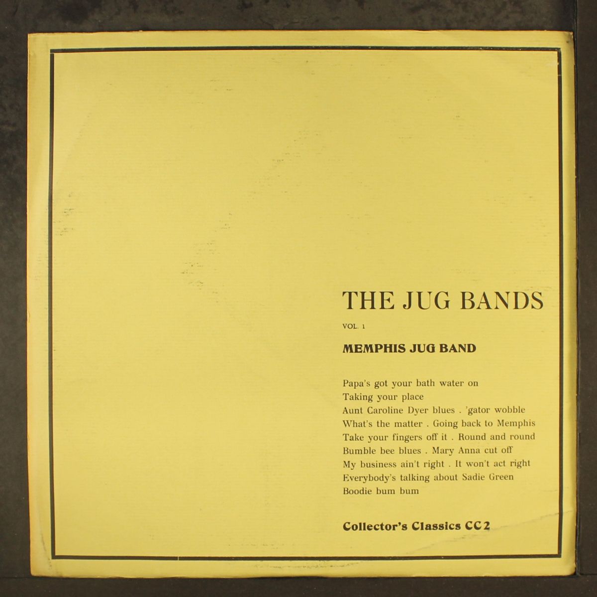 the jug bands, vol. 1 by MEMPHIS JUG BAND