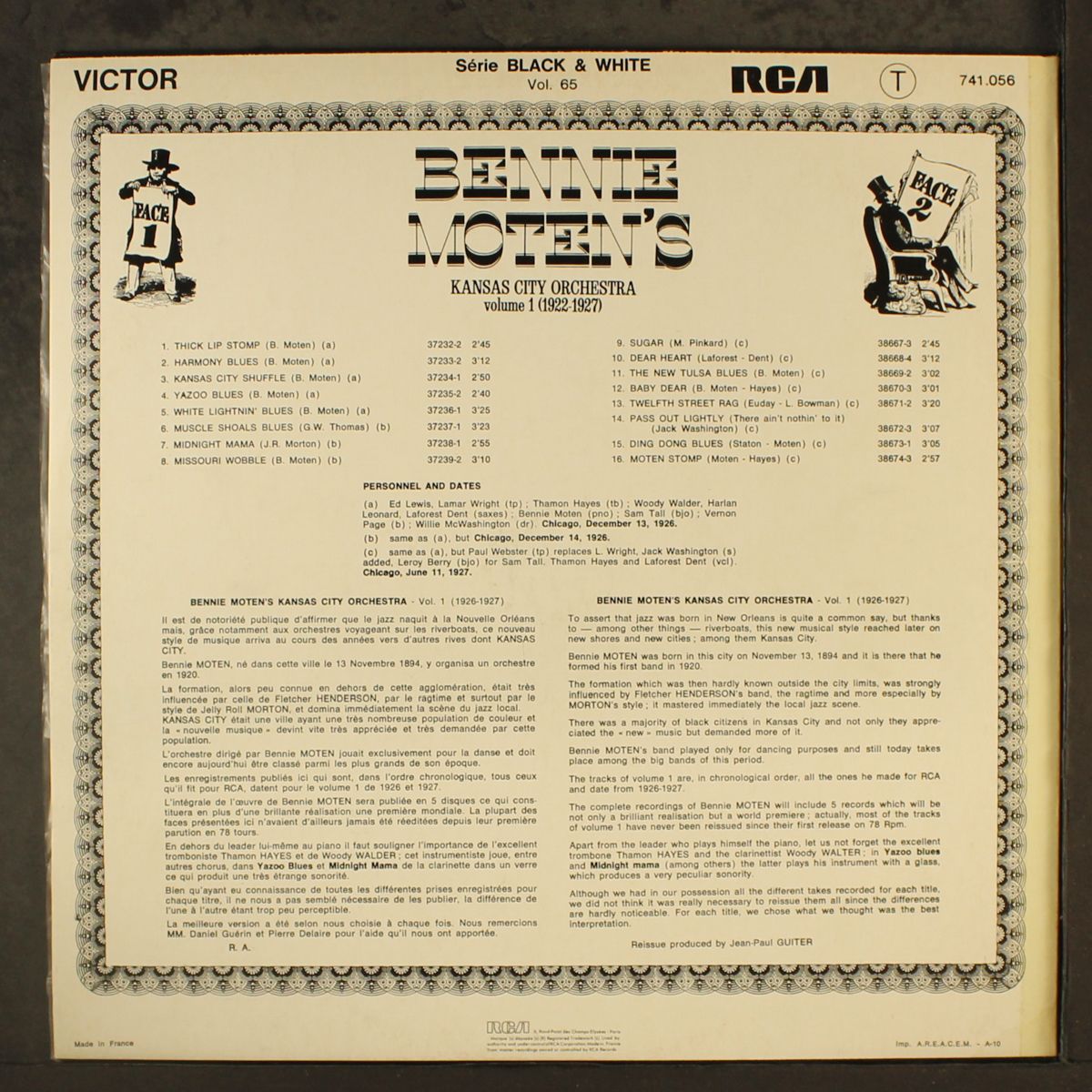 kansas city orchestra, vol. 1: 1926-1927 by BENNIE MOTEN