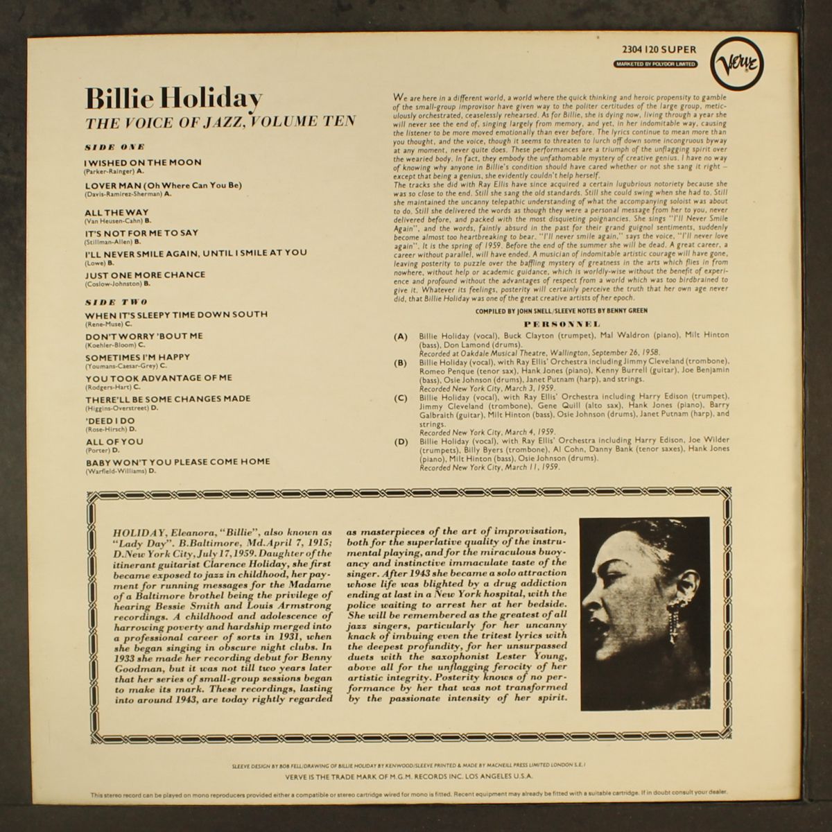 the voice of jazz, vol. 10 by BILLIE HOLIDAY