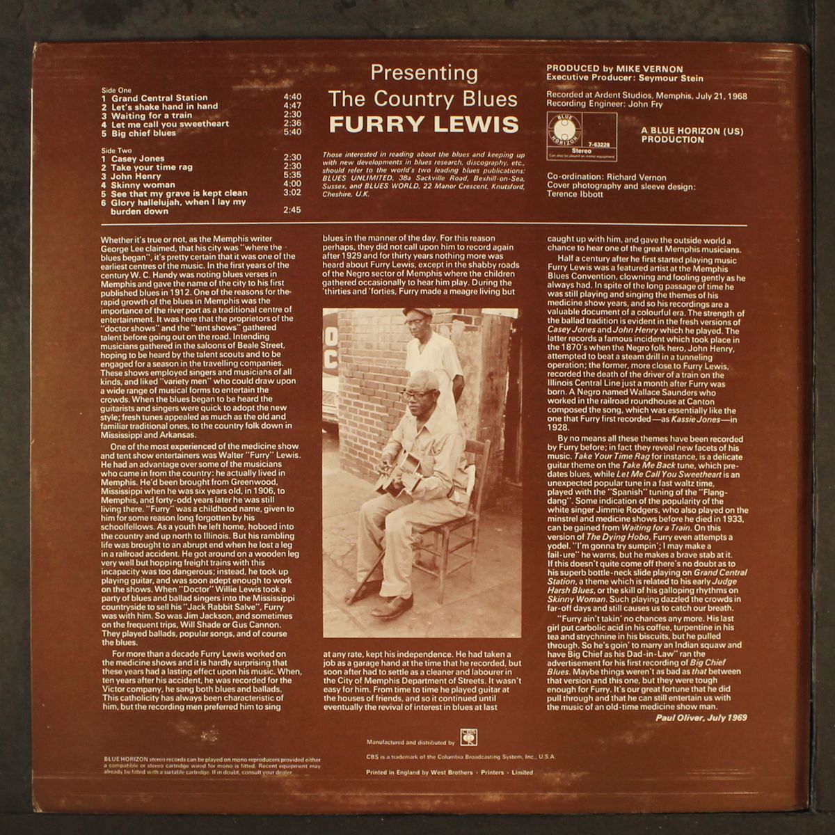 presenting the country blues by FURRY LEWIS