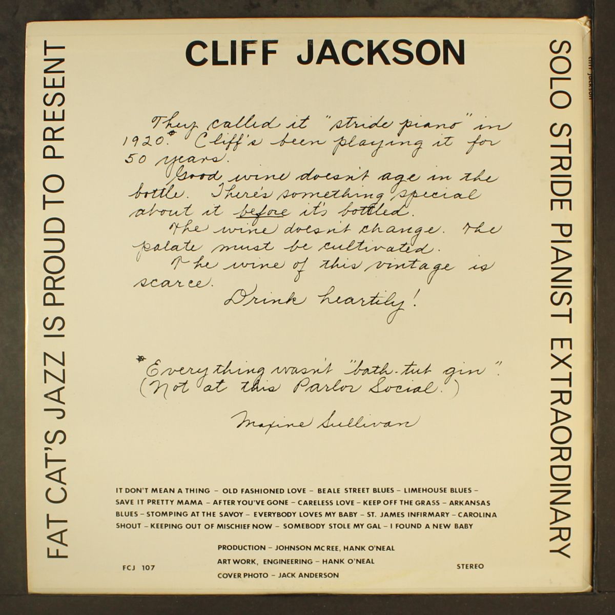 parlor social piano by CLIFF JACKSON