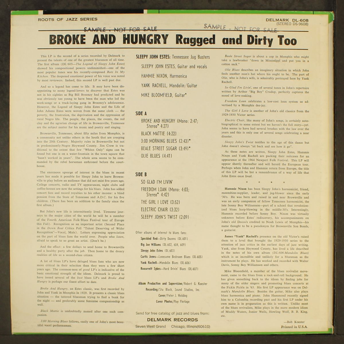 broke and hungry by SLEEPY JOHN ESTES