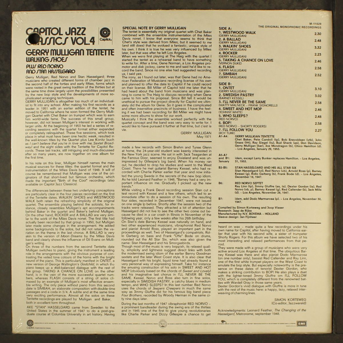 capitol jazz classics, vol. 4 by GERRY MULLIGAN