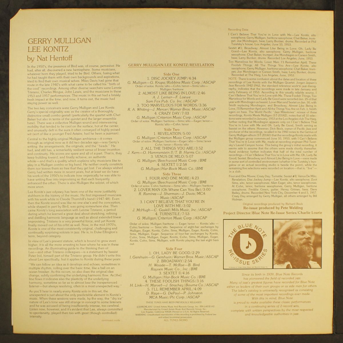 revelation by GERRY MULLIGAN & LEE KONITZ