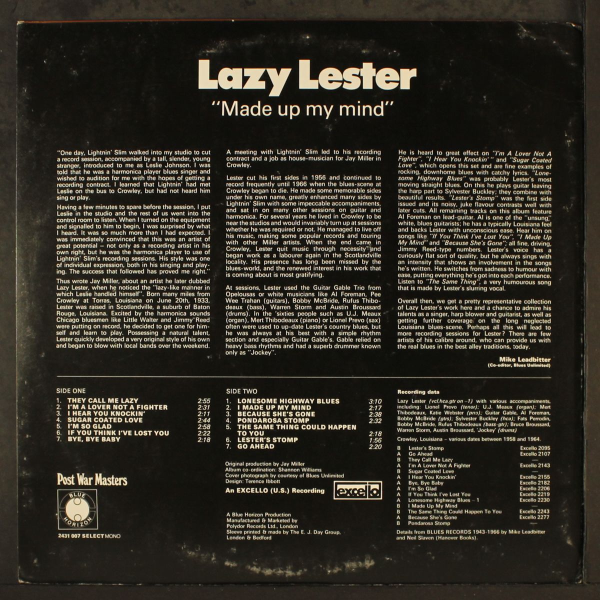 made up my mind by LAZY LESTER
