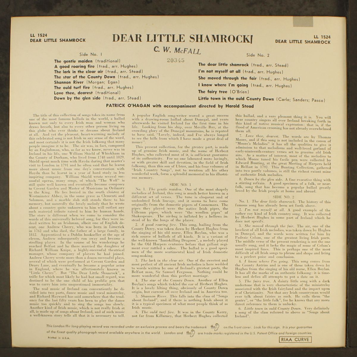 dear little shamrock by PATRICK O'HAGAN