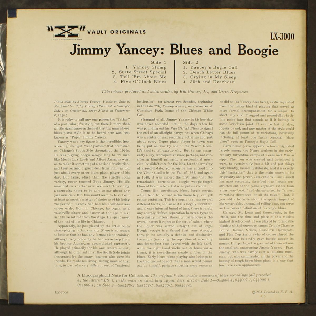 blues and boogie by JIMMY YANCEY