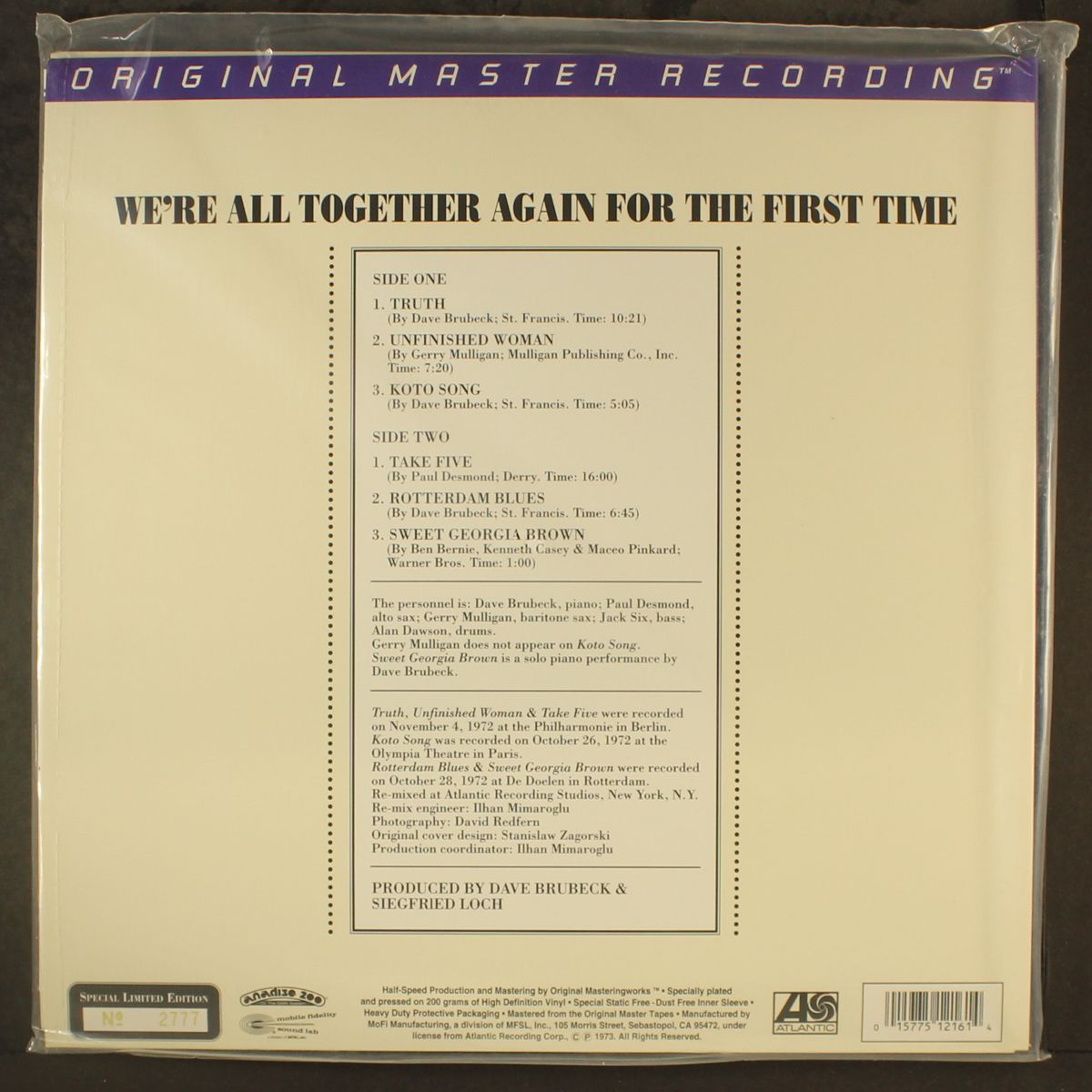 we're all together again for the first time by BRUBECK, MULLIGAN, DESMOND