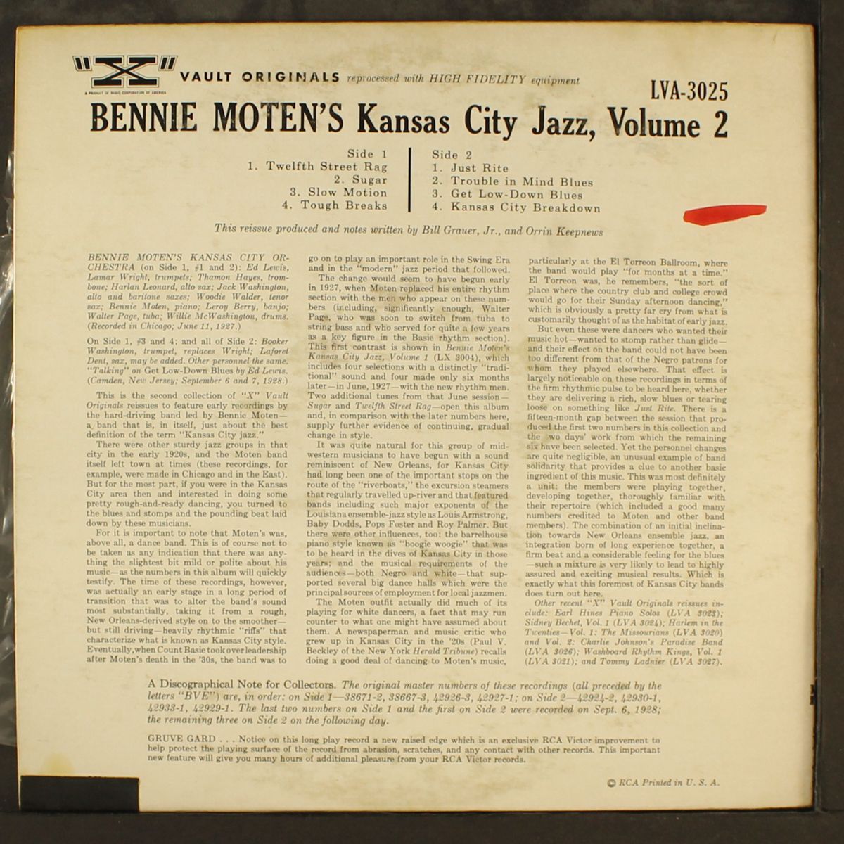kansas city jazz, vol. 2 by BENNIE MOTEN