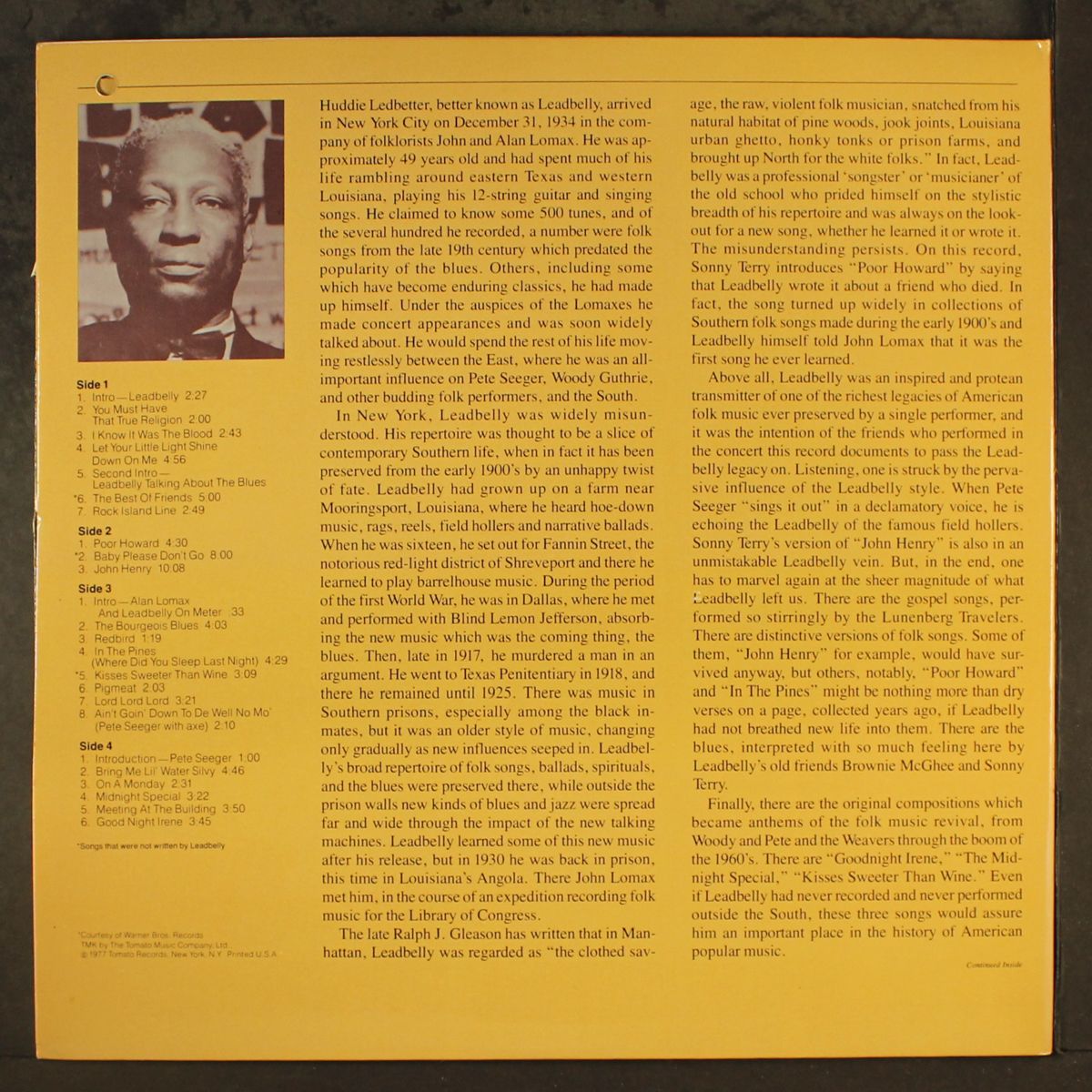 a tribute to leadbelly by VARIOUS