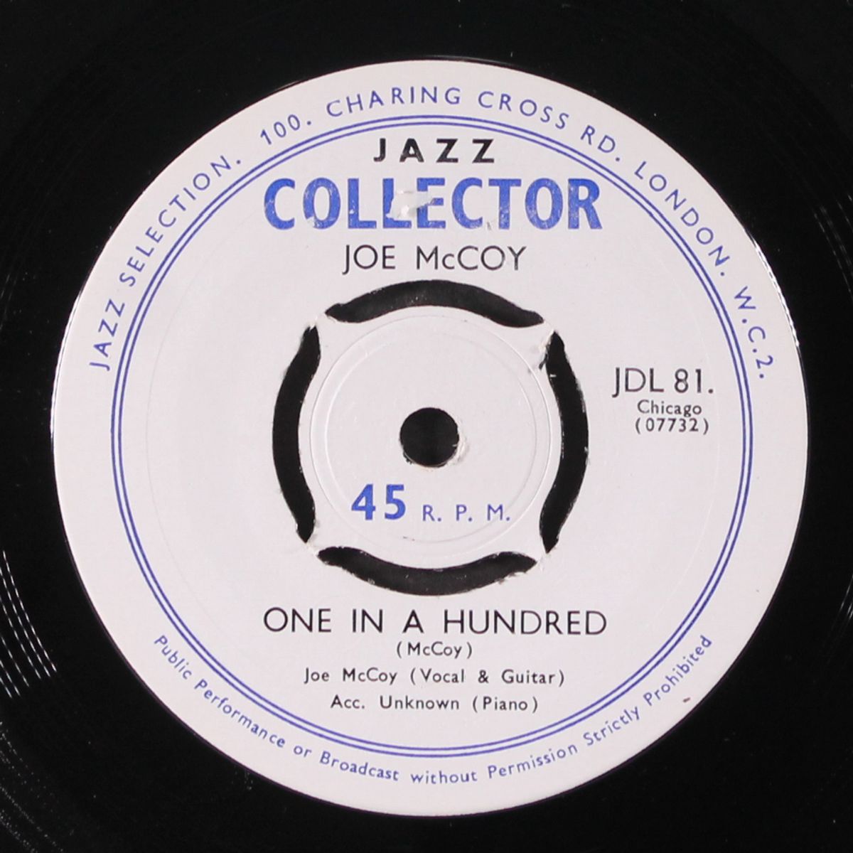 one more greasing / one in a hundred by JOE MCCOY