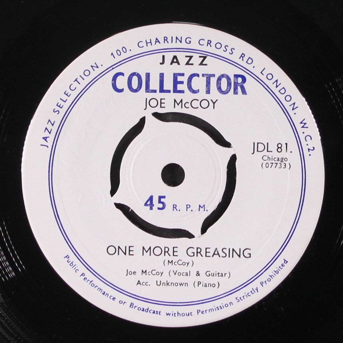 one more greasing / one in a hundred by JOE MCCOY