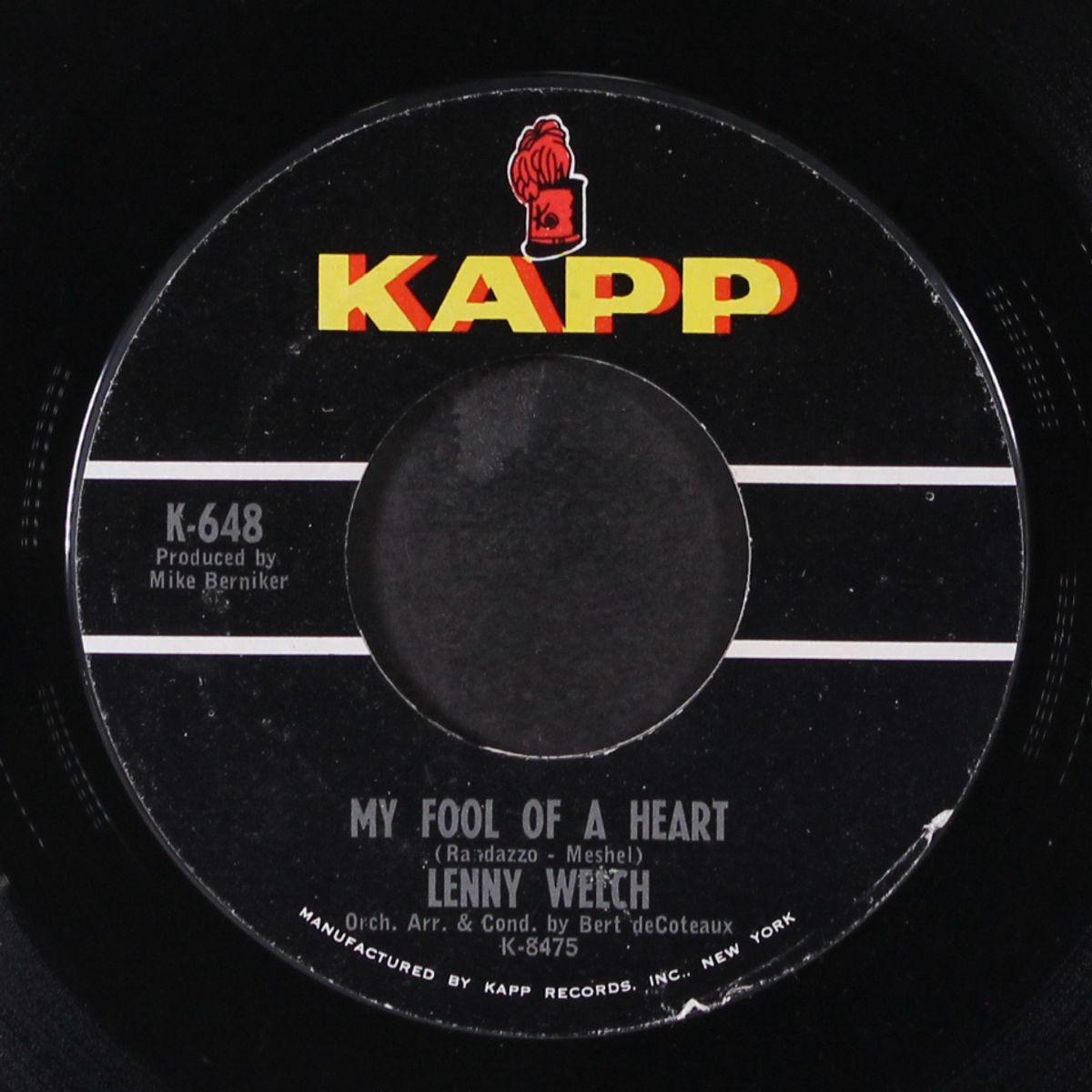 my fool of a heart / i'm dreaming again by LENNY WELCH