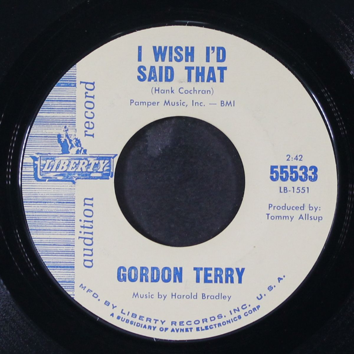 i wish i'd said that / in a moment by GORDON TERRY