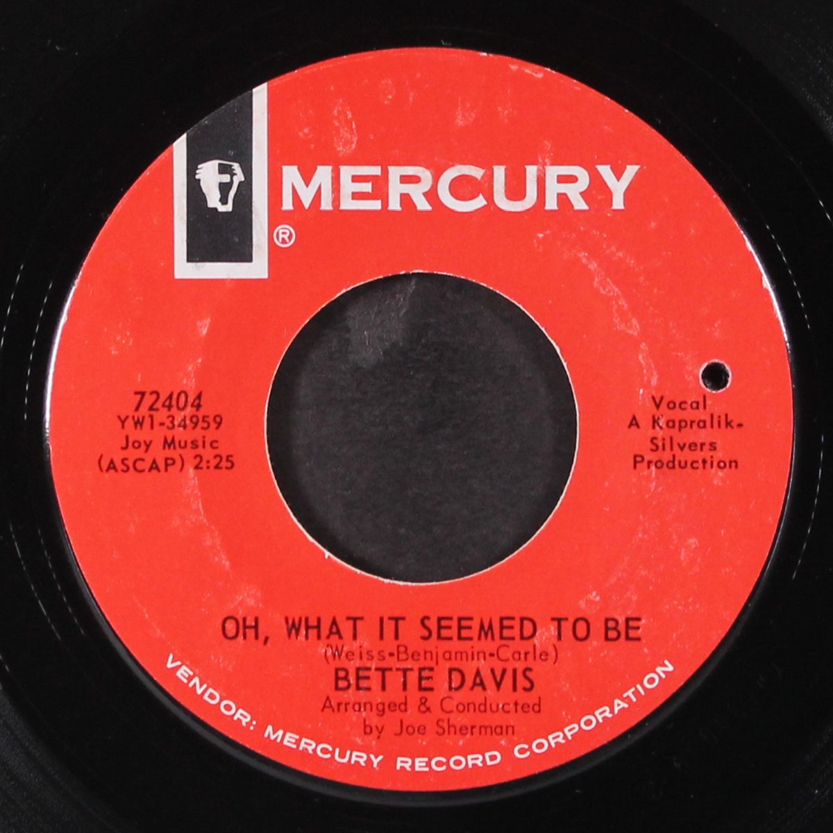 single / oh, what it seemed to be by BETTE DAVIS